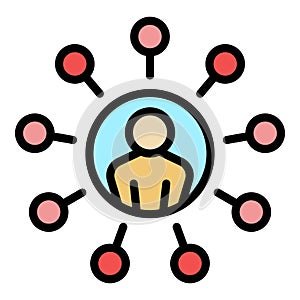 Conference group icon vector flat