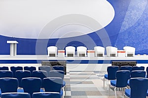 Conference hall, business conference and training in hall