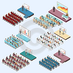 Conference Hall Isometric Set