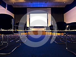 Conference hall movie presentation photo