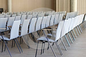 .conference hall with row upon row of chairs