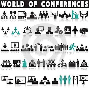 Conference icon set