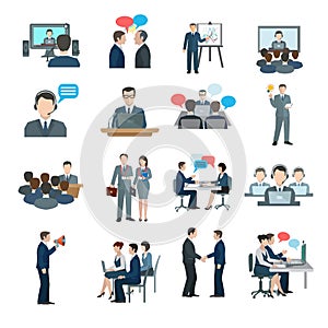 Conference Icons Flat