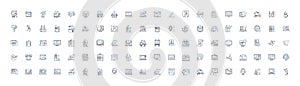 Conference line icons collection. Speaker, Attendee, Nerking, Workshop, Keynote, Breakout, Panel vector and linear