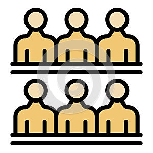 Conference online group icon vector flat