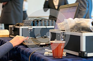 Conference registration.