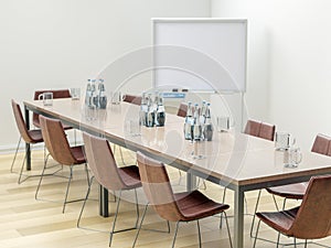 Conference room with white board