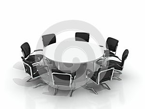 Conference table and chairs