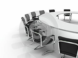 Conference table and chairs