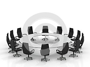 Conference table and chairs