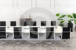 Conference Table inside an elegant auditorium