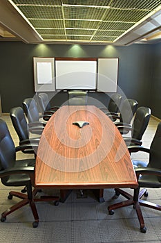 Conference Table w/Blank Whiteboard - vertical