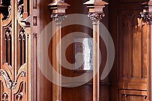 Confession booths at cathedral of buenos aires