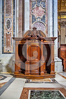 Confession room in Vatican