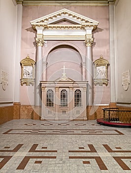 Confessional Booths in a Catholic Church