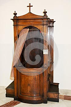 Confessional, Chiesa di Nostra Signora Assunta e Santa Zita,Via di Santa Zita, Corso Bunos Aires, Genova, Italy