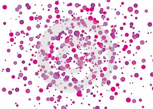 Confetti colourful background. Dot pattern. Vector illustration. Abstract bright colored dotted circles. Falling color dots.