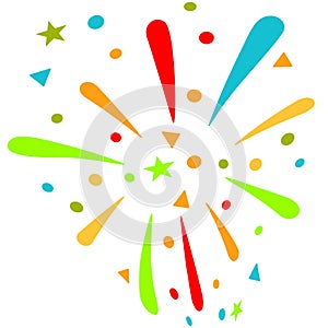 confetti firework colorfull background photo