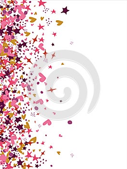 confetti, hearts, stars for promotions and events . party, diary, decorate, event. Vector illustration.