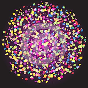Confetti particles sphere abstract vector background photo