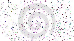 Confetti Party Popper Explosion On A White Background