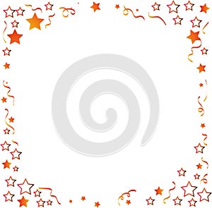 Confetti with stars background vector