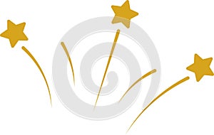 Confetti stars. Editable color and size eps file photo