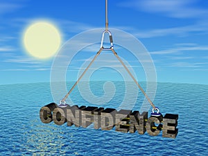 Confidence on the cord under the sea