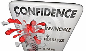 Confidence Thermometer Brave Assured Courage photo