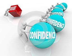 Confidence Vs Doubt Race Competition Good Positive Attitude Wins