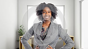 Confident African American Businesswoman In an Office