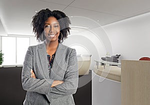 Confident African American Businesswoman In an Office