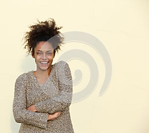 Confident african american woman smiling