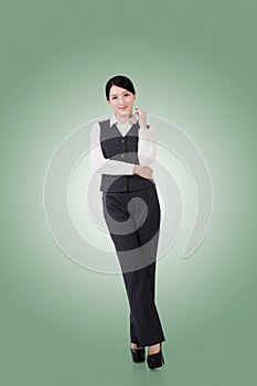 Confident asian business woman