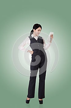 Confident asian business woman