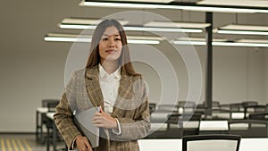 Confident Asian businesswoman office worker female Korean girl Chinese business woman Japanese Malaysian lady worker