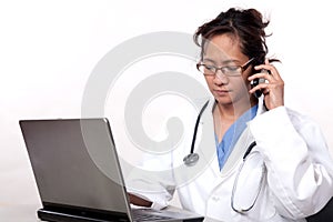 Confident asian doctor medical practitioner