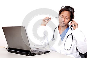 Confident asian doctor medical practitioner