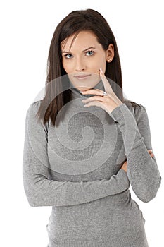 Confident beauty posing