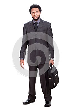 Confident black businessman