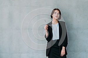 Confident business analyst skepticism female