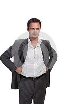 Confident business man isolated