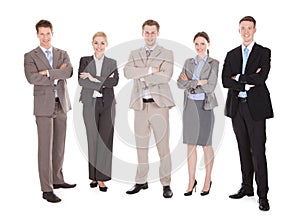Confident Business Team Standing Arms Crossed