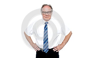 Confident business tycoon striking a pose photo