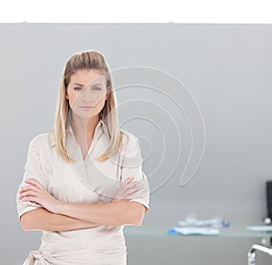 Confident Business woman looking at camera