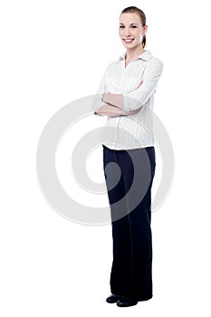 Confident business woman posing