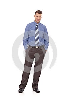 Confident businessman full-length