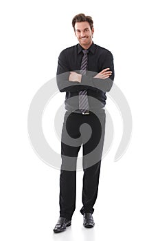 Confident businessman smiling