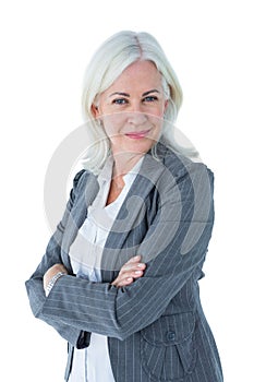 Confident businesswoman arms crossed