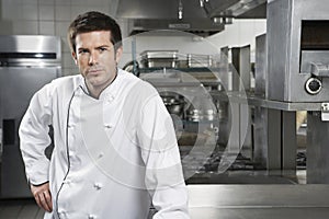 Confident Chef In Kitchen